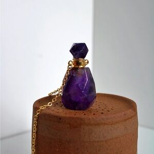Purple Fluorite Perfume Pendant